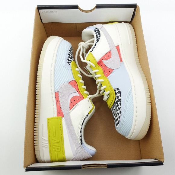 Nike Air Force 1 Shadow Patchwork Sail Hydrogen Blue DM8076-100 Womens Size 10 - Picture 10 of 11